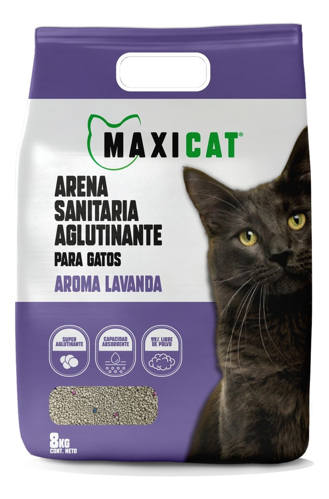 Maxi Cat Arena Sanitaria 20 Kg Aroma Lavanda Bentonita
