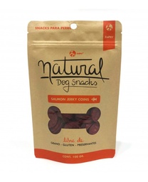 Natural Dog Snacks Salmon Jerky Coins 100Gr