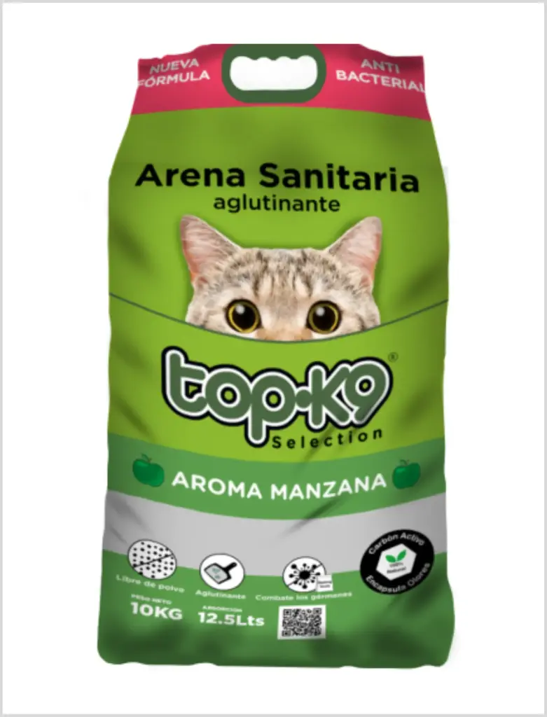 Arena Sanitaria Top k9 Manzana 10 kg