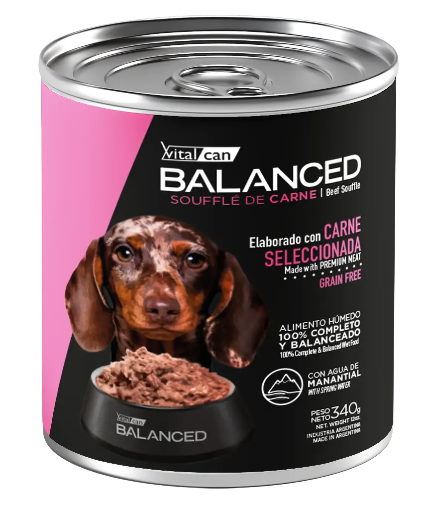 Lata Balanced Natural Recipe Carne Cachorro 340 Gr